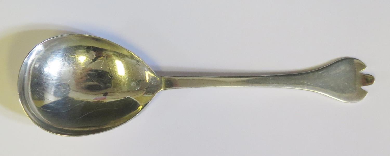 A George V Silver Trefid Spoon, Sheffield 1927, Thomas Bradbury & Sons, 13cm, 23g