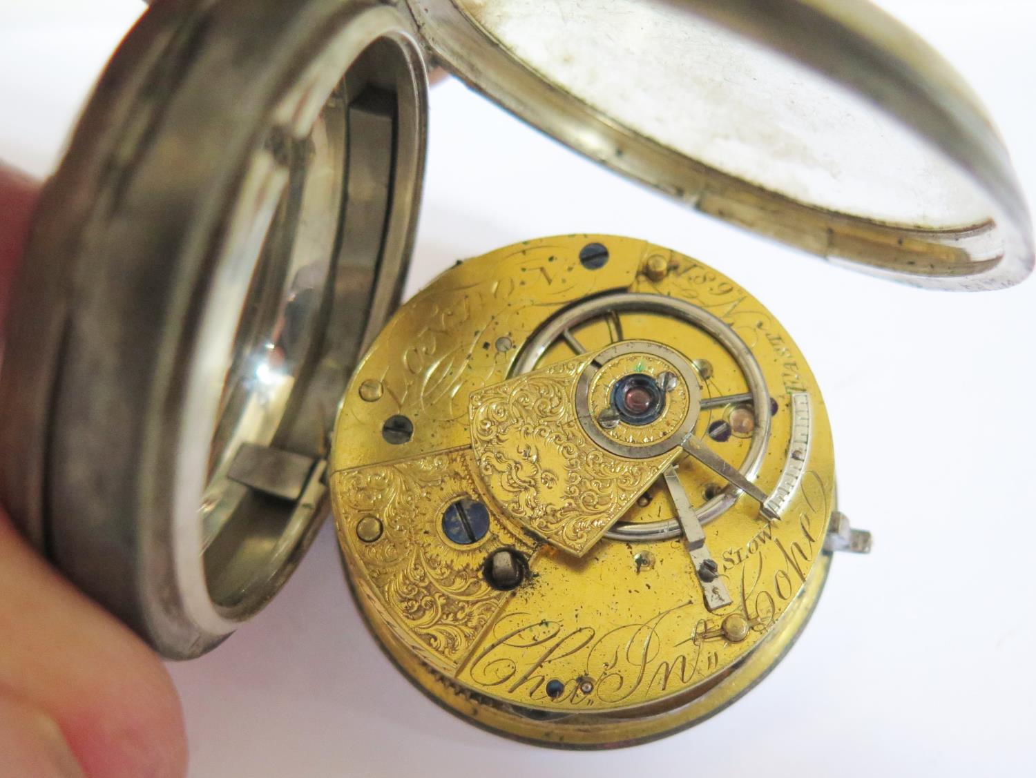 Charles John Cope (active 1815-30) Open Dial Pocket Watch with chain driven fusee movement no. 681 - Image 2 of 2