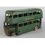 A Scarce Early Triang Minic Clockwork 60M Double Deck Bus in green (not working).