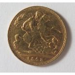 A 1902 Gold Half Sovereign