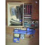 A Collection of Hornby Dublo Tinplate Coaches, Carriages, Rolling Stock, Track, Level Crossing etc.