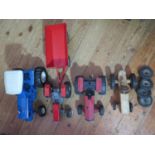 A Selection of Toy Tractors Including an 1:12 Scale ERTL Ford TW-10