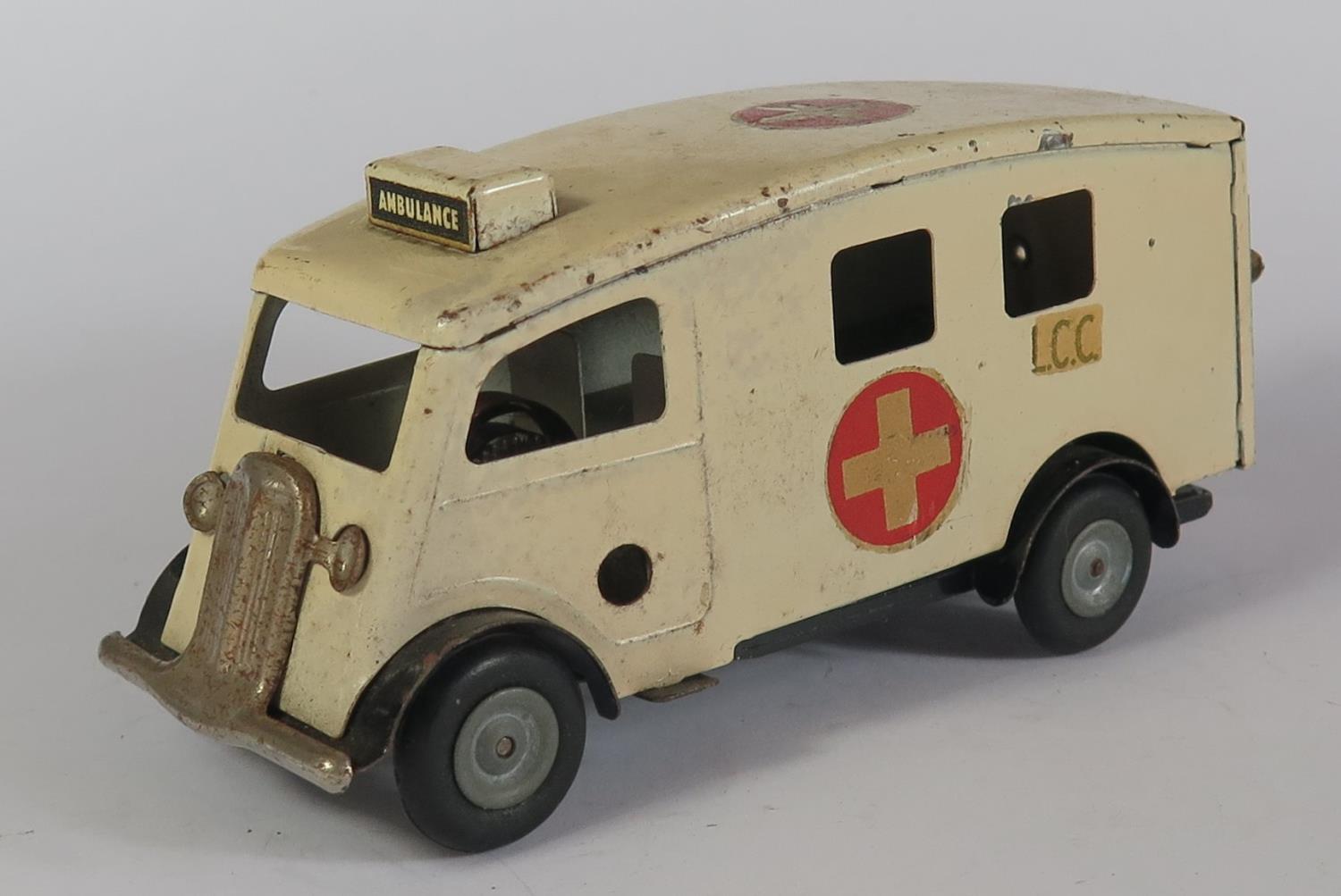 A Triang Minic Clockwork 75M Ambulance with working motor.