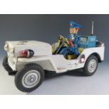 A Large Scale Battery Operated Jeep Made by Nomura in Japan (35cm approx) (Untested).