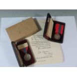 Two Imperial Service Medals awarded to William Medlen Couch at The Royal William Yard, Portsmouth