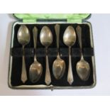 A Cased Elizabeth II Silver Set of Six Teaspoons, Birmingham 1979, Barker Brothers Silver Ltd., 61g
