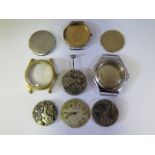 A Selection of ROLEX Movements and Cases including Oyster Perpetual 30mm dial