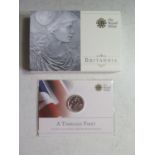 The Royal Mint 2010 Britannia£2 Silver Bullion Coin and George and Dragon 2013 £20 Silver Coin