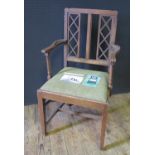 An R.M.S. EMPRESS OF BRITAIN Oak Framed Stateroom Chair (torpedoed 26.10.40)