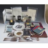 A Large Collection of Items Relating to Clan Lines including ashtrays, pewter mugs,