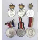 Six Coronation Medals