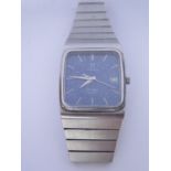 A Zenith Port Royal Steel Cased Quartz Wristwatch, needs battery