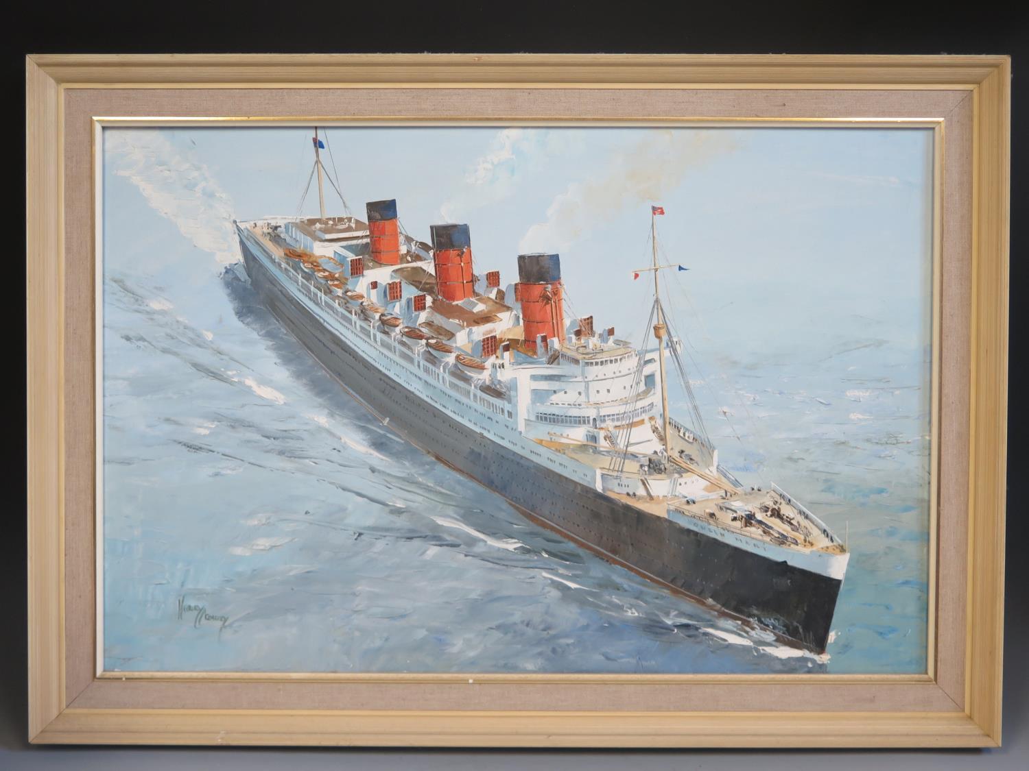 Harley Crossley, QUEEN MARY, oil on canvas, framed, 74x49cm