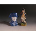 A Late Staffordshire Nelson Jug, 27.5cm and Napoleon character jug 21cm