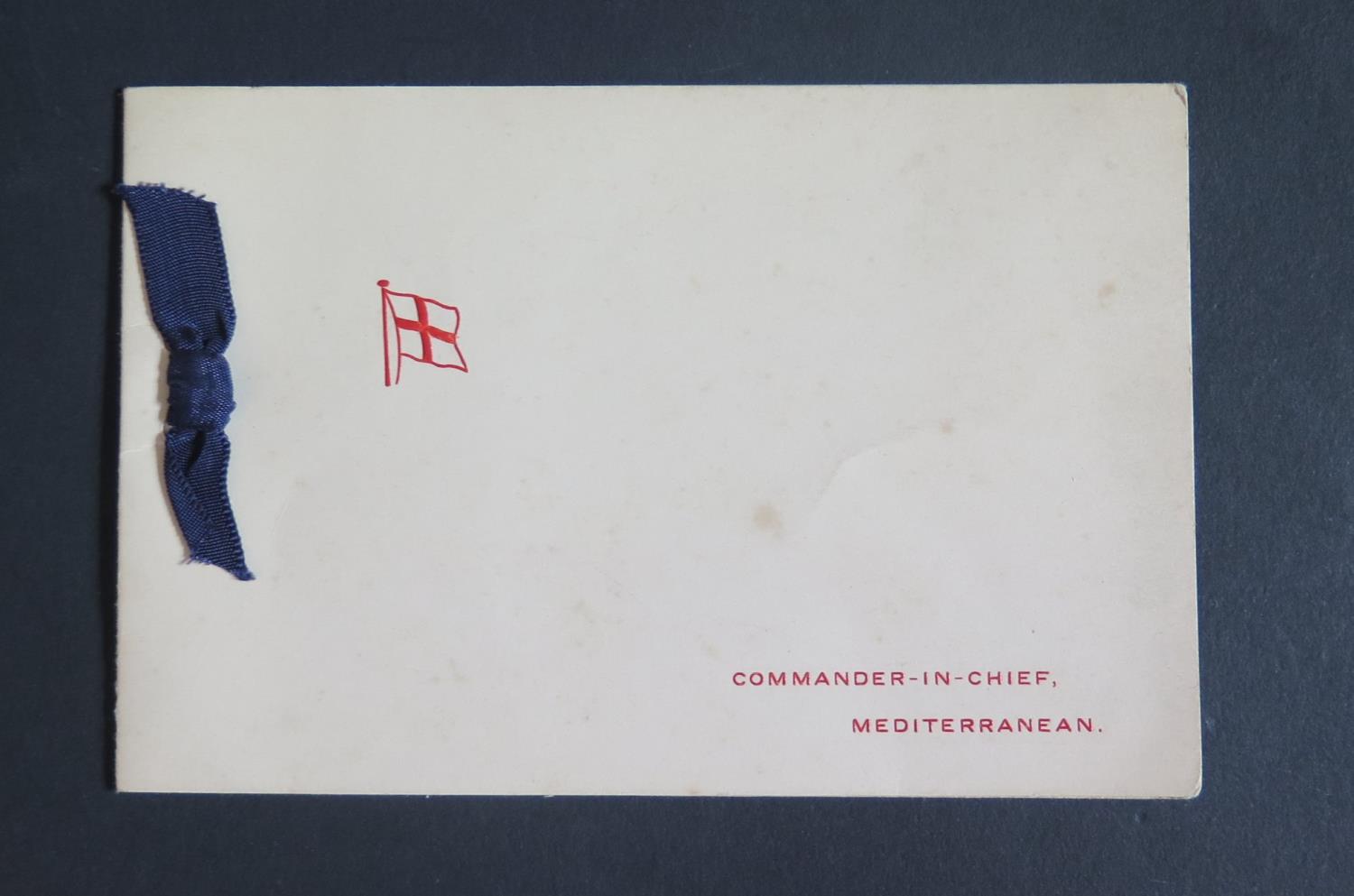 An Official Christmas Card from The Mediterranean Commander-In-Chief signed in ink by Mountbatten of - Image 2 of 2