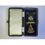 A Cased 9ct Gold and Enamel Masonic 'Jewel' from Lodge Ailsa No. 1172 S.C., 24.4g gross