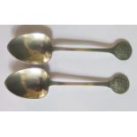 A Pair of Victorian Silver NORTHWOOD GOLF CLUB Spoons, London 1898, WGJL, 47g, 15cm