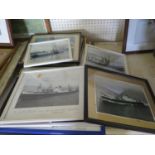 A Large Collection of Framed Photographs of Clan Line Ships