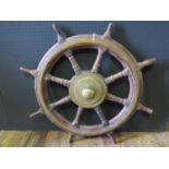 A Ship's Wheel by MacTaggart, Scott & Co. Ltd. Stamped 109500 1917 and 1919 over, c. 91cm diam.