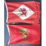 Two Flags with lions, 90x60cm