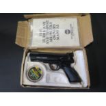 A Webley Tempest .22 Sir Pistol, boxed and with instructions