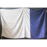 A Blue and White Flag, marked No.14 BROCKLEBANK, 220x130cm