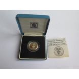 A Mint 1985 Silver Proof £1 Coin with COA