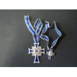 A WWII German Mother Cross with miniature dated 1938