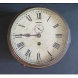 A Ship's Bulkhead Clock with 8" dial, running