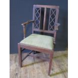 An R.M.S. EMPRESS OF BRITAIN Oak Framed Stateroom Chair (torpedoed 26.10.40)