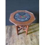 An Occasional Table with top inserted with Mechans Ltd. Scotstoun telegraph indicator