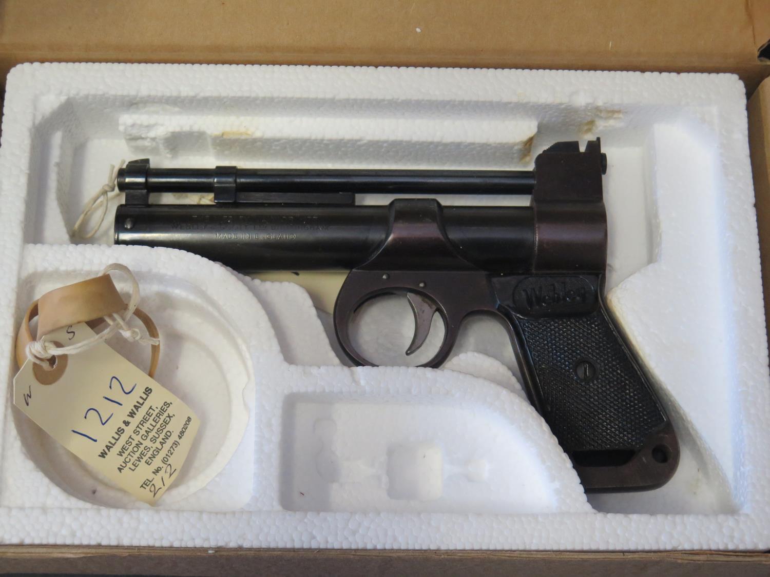 A Junior Mark I Air Pistol, lot 1422 from Wallis & Wallis' The Webley Airgun Museum Collection