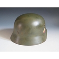 A German WWII Army DD Helmet, rim stamped Q66 & DN311, leather stamped 58, no chin strap, - Image 3 of 4