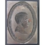 A Steel Book Plate believed to be Prince Edward (Edward VIII), a shoulder length portrait in profile