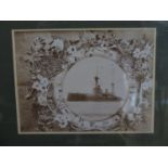 H.M.S. Neptune Wishing You A Merry Christmas, photographic print, F&G, 28x21cm