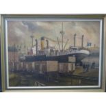 Desmond P. Murphy, San Nickolas Piraeus, oil on board, framed, 69x49cm