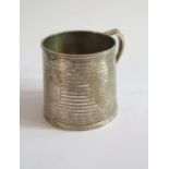 A George V Silver Christening Mug, London 1922, maker rubbed, 6.5cm high