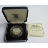 A 1992-1993 Silver Proof Fifty Pence Coin with COA