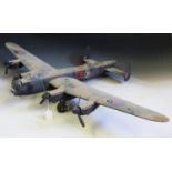 A Scratch Built Model Avro Lancaster Bomber (balsa wood and paper?), 111cm wingspan_ and two other