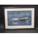 E.W. Paget-Tomlinson June 1994, CLAN MALCOLM, gouache, F&G, 36.5x22.5cm and framed print