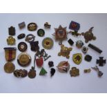 A Collection of Enamel Brooches etc.