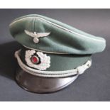 A WWII German Infantry Officer's Peaked Cap by Deutsche Wertarbeit