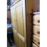 A Pine Double Wardrobe