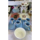 Royal Albert Old Country Roses Cookies Jar, Bourne Denby part tea set etc.