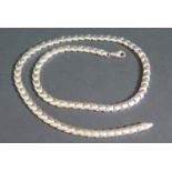 A Heavy Sterling Silver Necklace, 56cm, 91g