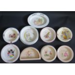 A Collection of Baby Plates including Shelley Mabel Lucie Attwell