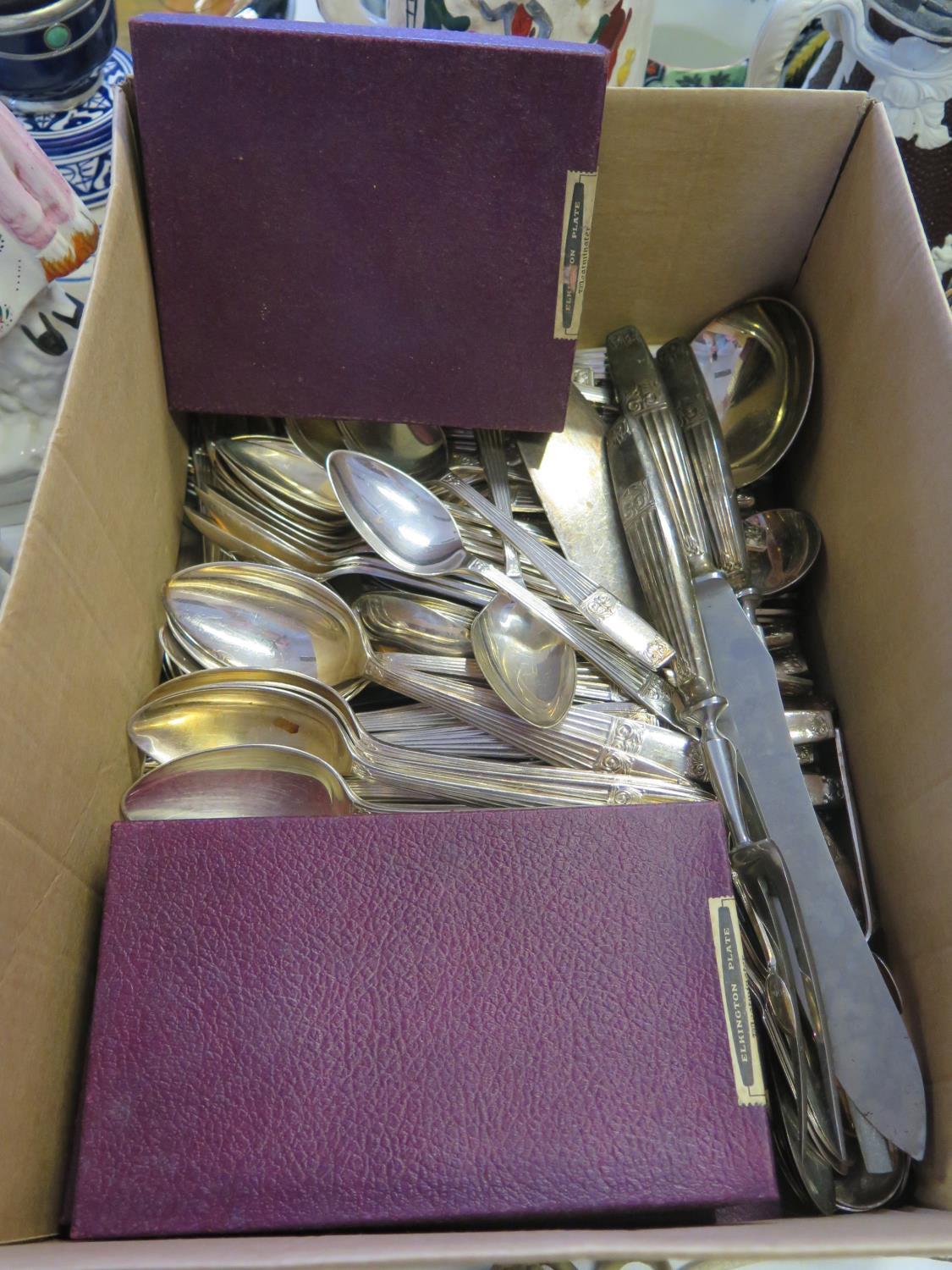 A Set of Elkington Plate Cutlery for Twelve (not checked)