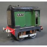 An Unusual Scratch Built Electric Diesel Locomotive. A bit bigger than O gauge with inside wheels