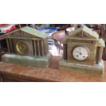 Two Onyx Mantle Clocks