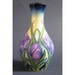 A Modern Moorcroft Floral Decorated Vase, 13.5cm, box marked S. FEST ELEGANCE